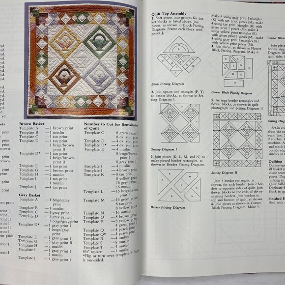 Vintage 1992 Great American Quilts Sandra L O'Brien Hardcover Quilt Book Pattern - Picture 7 of 14